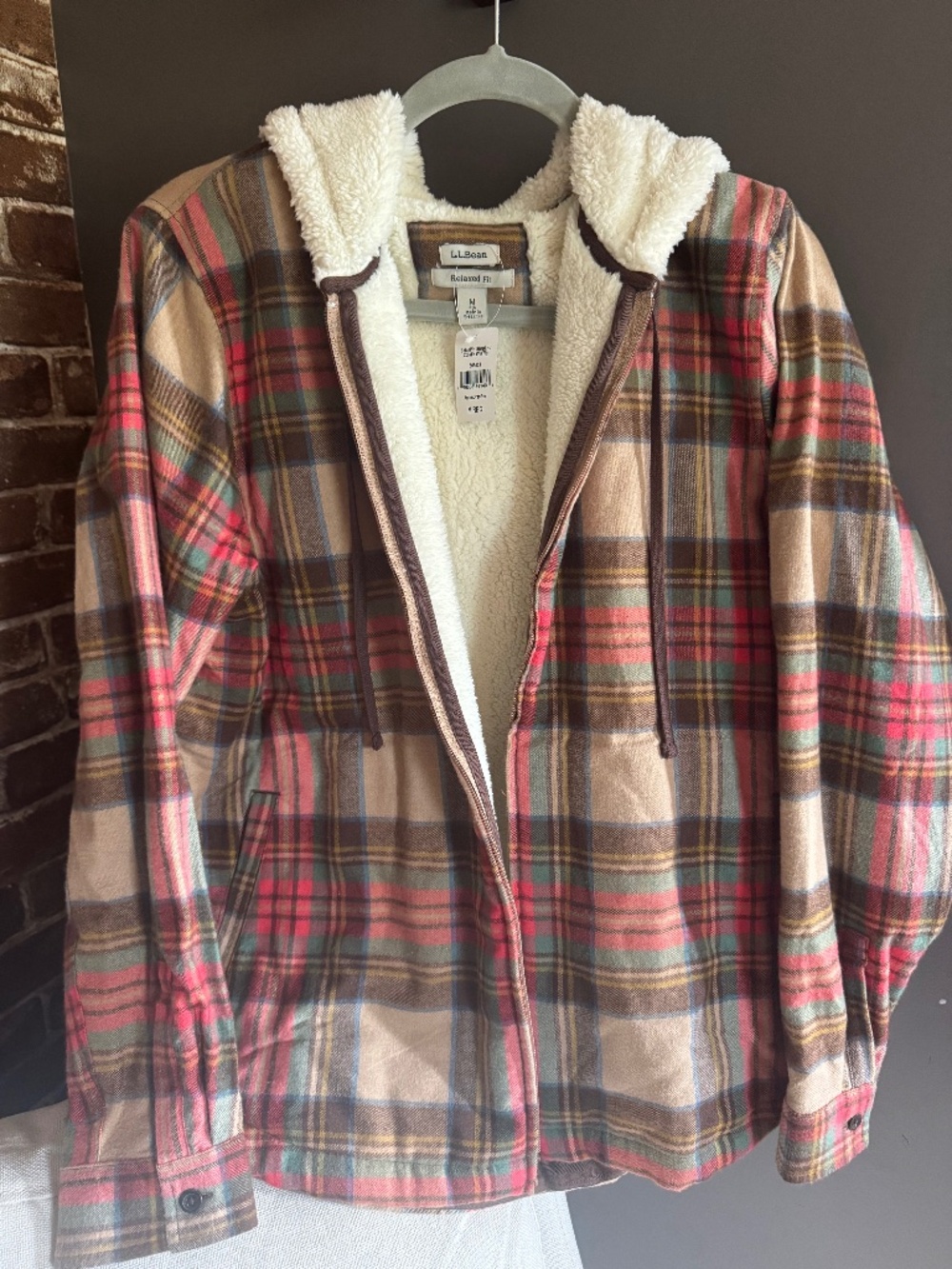 L.L. Bean plaid Sherpa Jacket